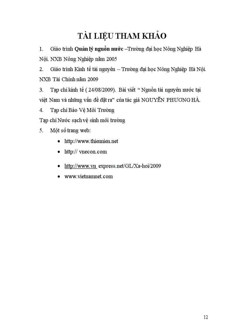 image for page Tiểu luận Bảo vệ nguồn tài nguyên nước