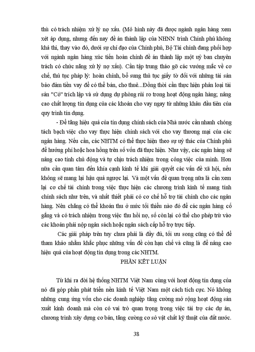 image for page Báo cáo Hoạt động tín dụng của hệ thống NHTM Việt Nam trong giai đoạn hiện nay