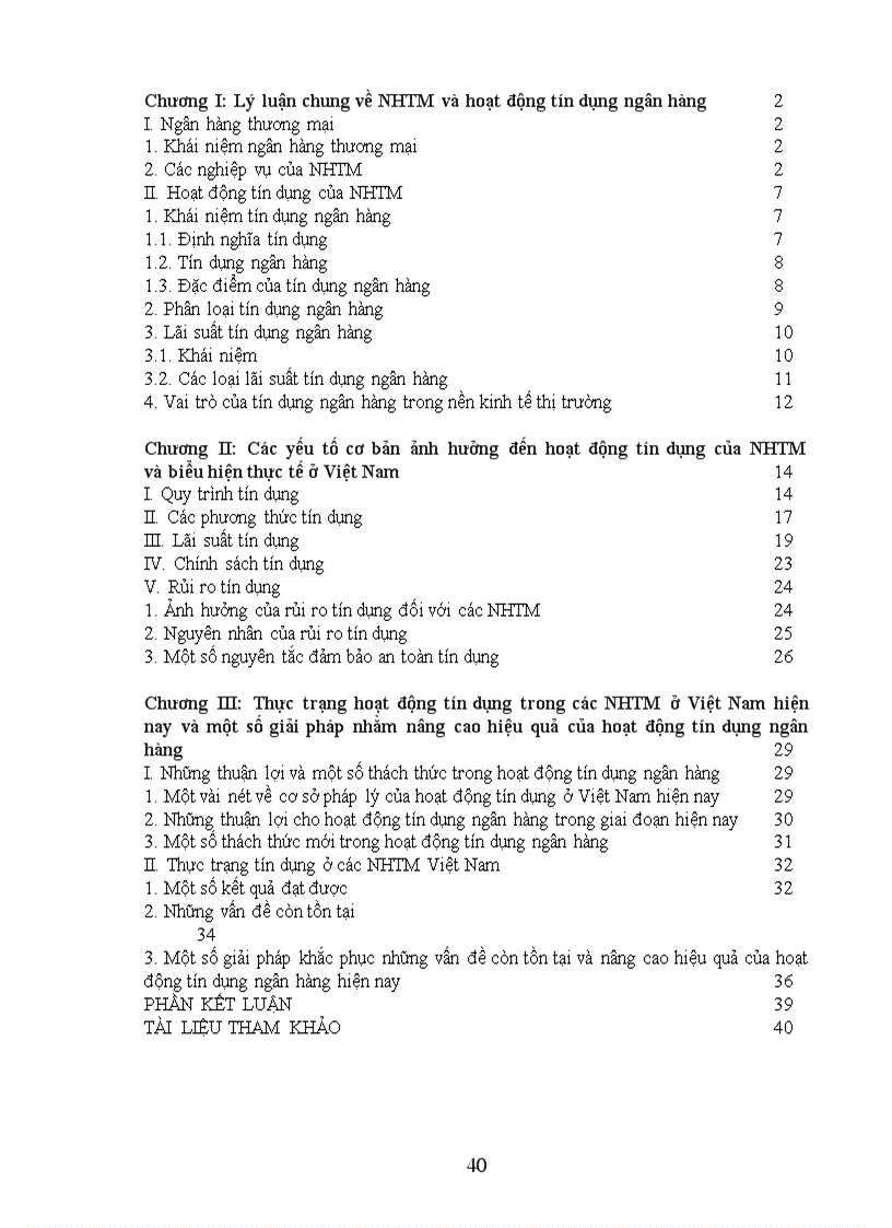 image for page Báo cáo Hoạt động tín dụng của hệ thống NHTM Việt Nam trong giai đoạn hiện nay