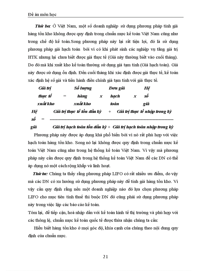 image for page Báo cáo Bàn về hệ thống nguyên tắc và phương pháp tính giá hàng tồn kho trong doanh nghiệp