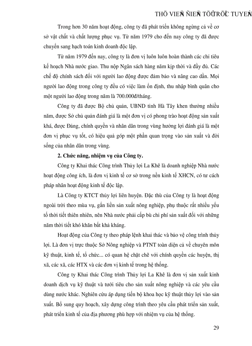 image for page Quản lý tiền lương và tiền công tại Công ty Khai thác công trình thuỷ lợi La Khê thực trạng và giải pháp