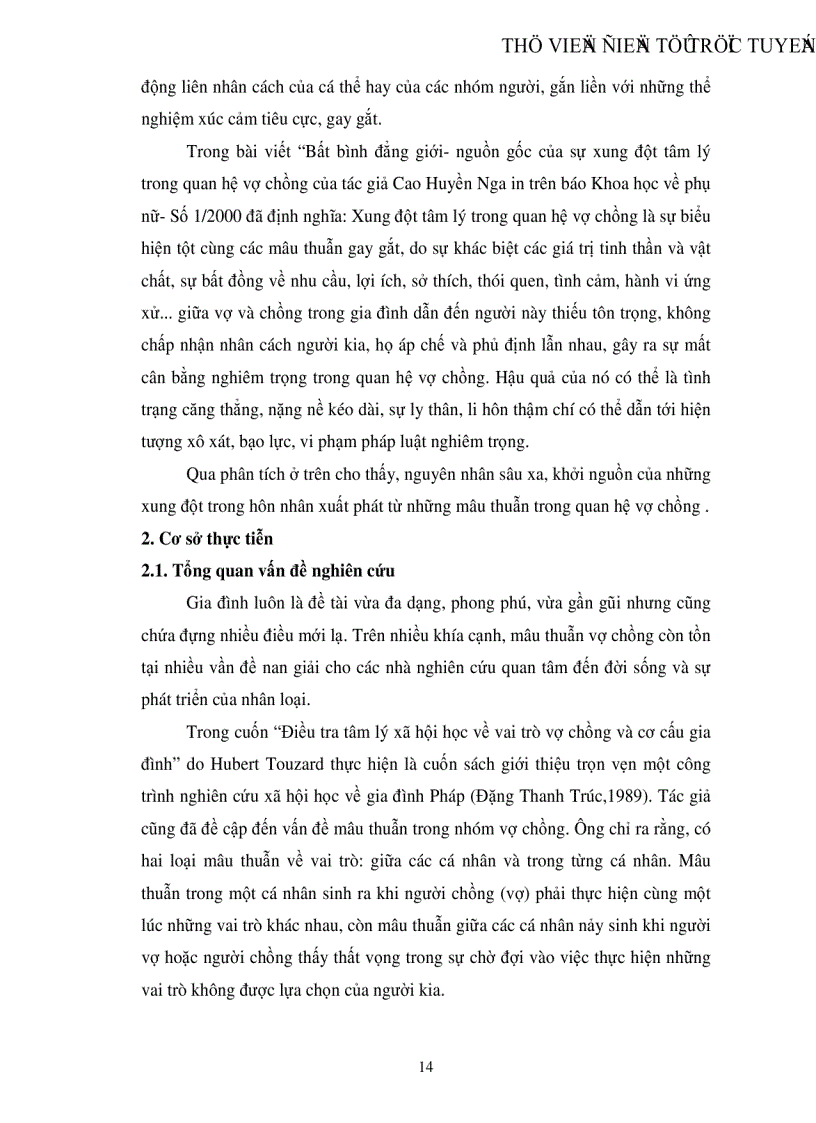 image for page Thực trạng Mâu thuẫn vợ chồng trong gia đình ở nông thôn hiện nay và những nhân tố ảnh hưởng Qua nghiên cứu trường hợp tại xã Lộc Hòa thành phố Nam Định tỉnh Nam Định