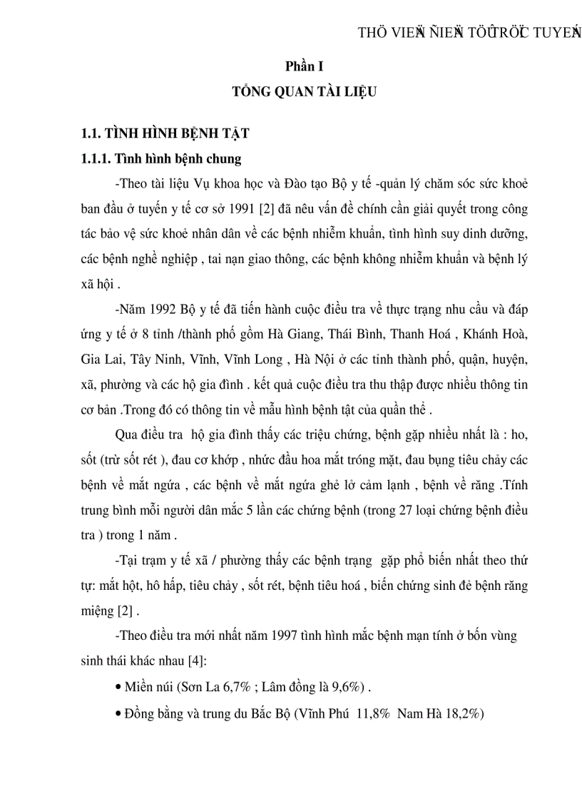 image for page Thực trạng nhu cầu chăm sóc sức khoẻ và sử dụng dịch vụ y tế tại xã Tân Lập núi huyện Chợ Đồn tỉnh Bắc Kạn