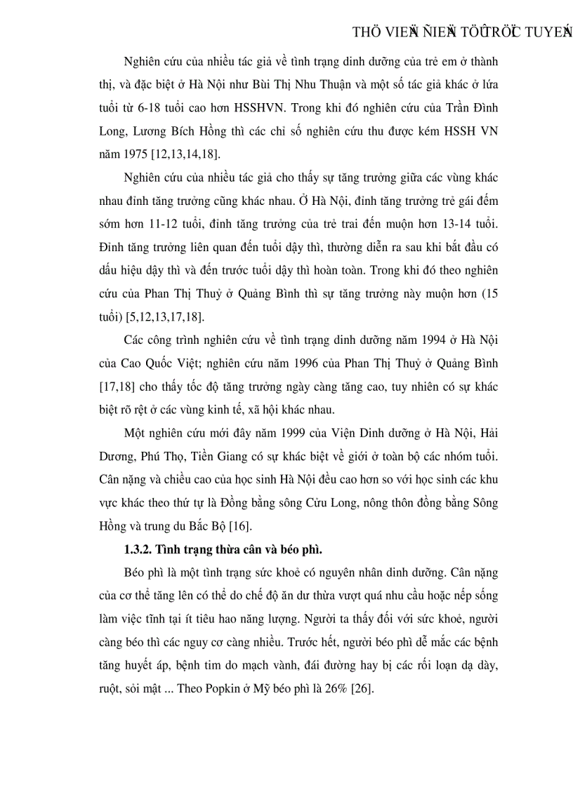 image for page Đánh giá tình trạng dinh dưỡng và tập tính dinh dưỡng của lứa tuổi vị thành niên tại một trường Trung học cơ sở nội thành Hà Nội