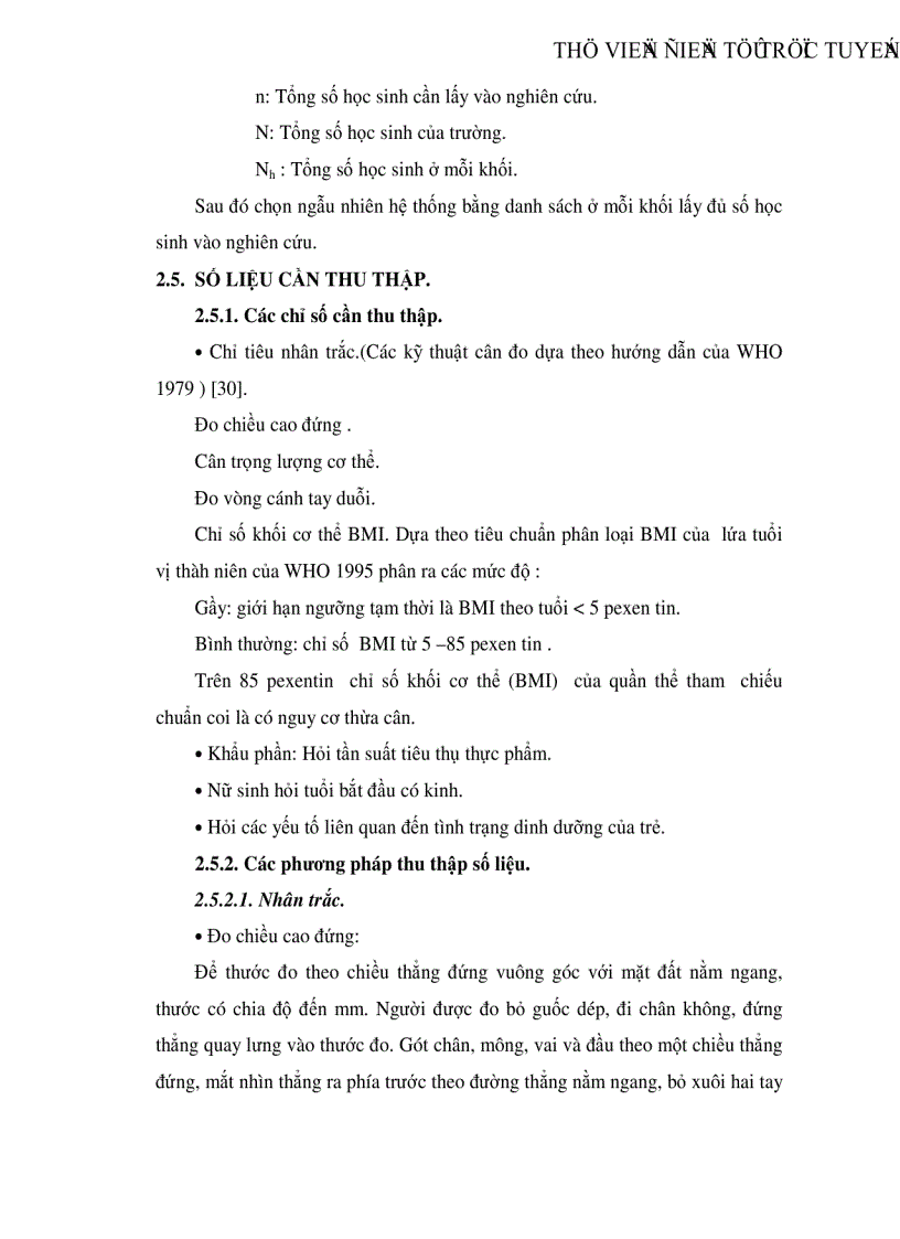 image for page Đánh giá tình trạng dinh dưỡng và tập tính dinh dưỡng của lứa tuổi vị thành niên tại một trường Trung học cơ sở nội thành Hà Nội