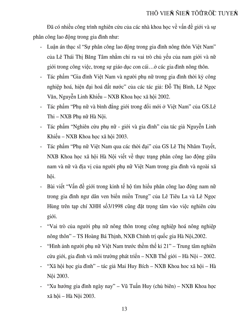 image for page Mối quan hệ giới về phân công lao động giữa vợ và chồng trong gia đình hiện nay