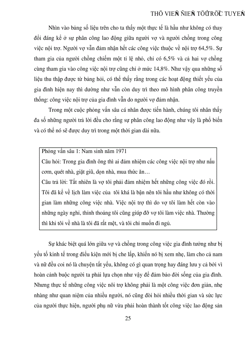 image for page Mối quan hệ giới về phân công lao động giữa vợ và chồng trong gia đình hiện nay