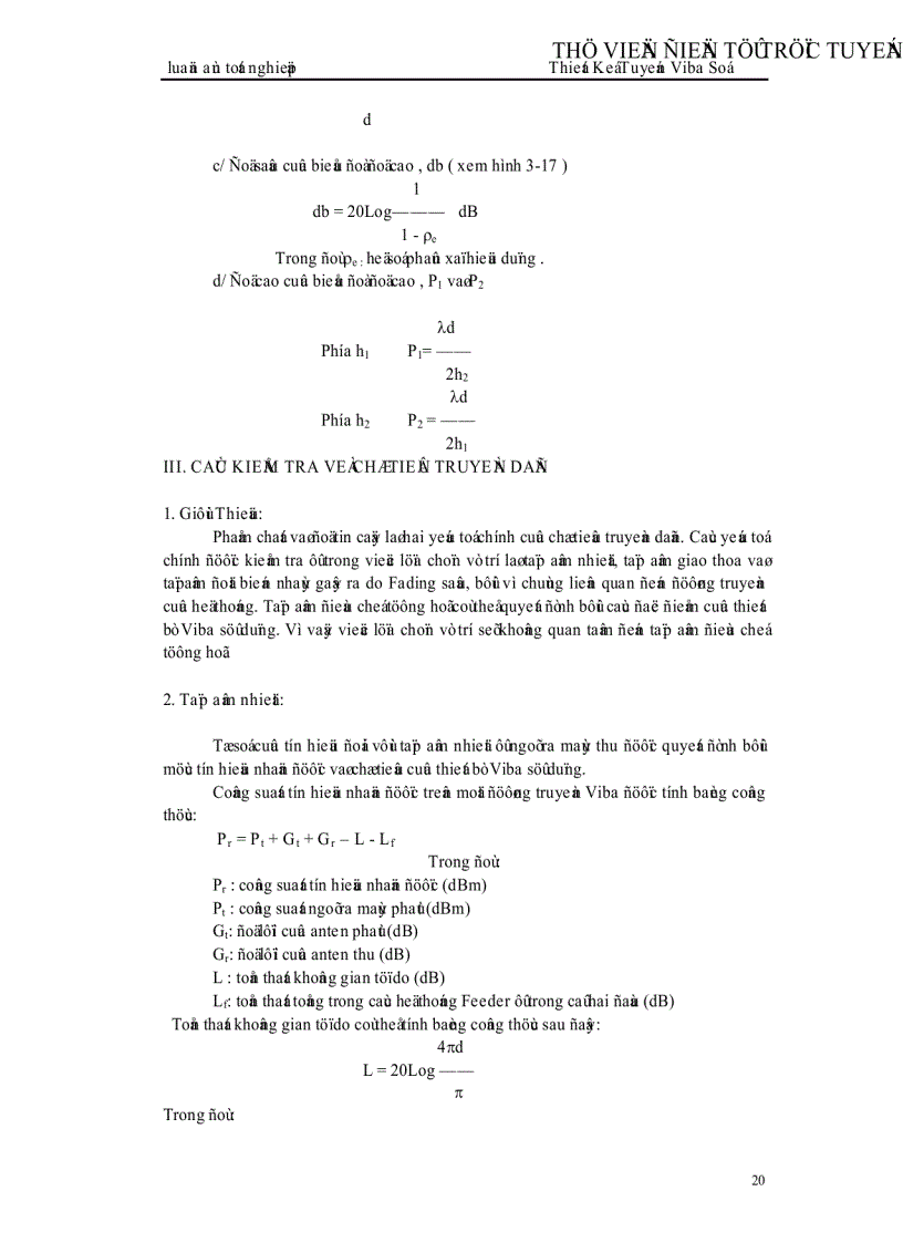 image for page Thiết kế tuyến Viba số