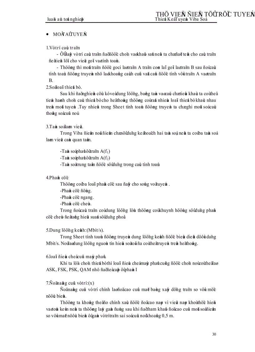 image for page Thiết kế tuyến Viba số