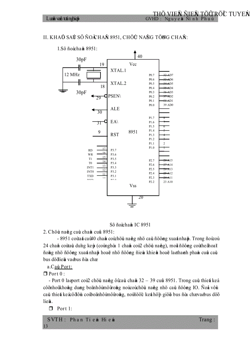 image for page Giao Tiếp Giữa Vi Điều Khiển 8951 và Máy Vi Tính