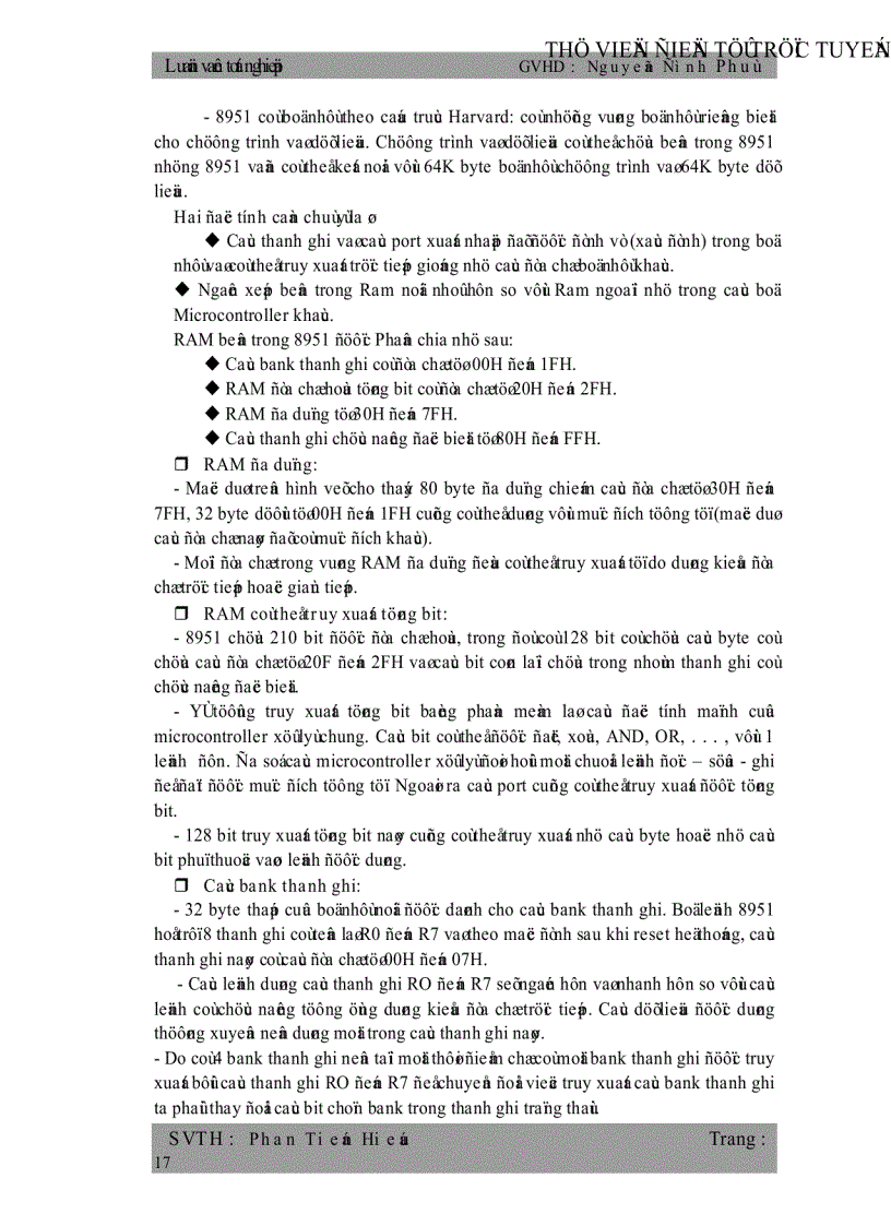 image for page Giao Tiếp Giữa Vi Điều Khiển 8951 và Máy Vi Tính