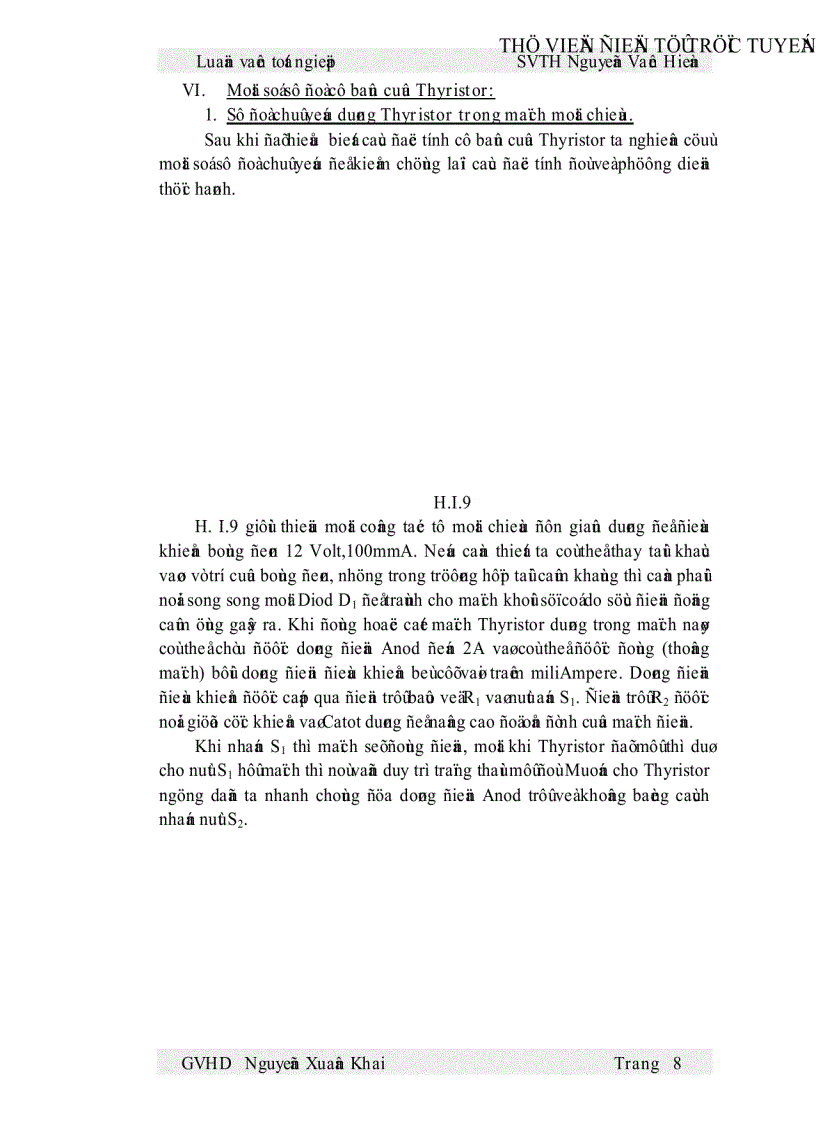 image for page Thiết kế và thi công một mô hình mạch kích dùng Thyristor trong thiết bị chỉnh lưu có điều khiển