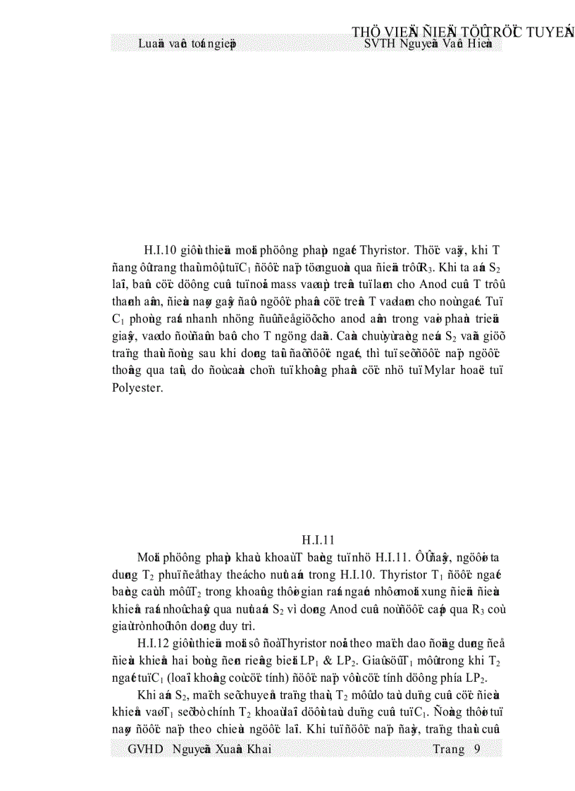 image for page Thiết kế và thi công một mô hình mạch kích dùng Thyristor trong thiết bị chỉnh lưu có điều khiển