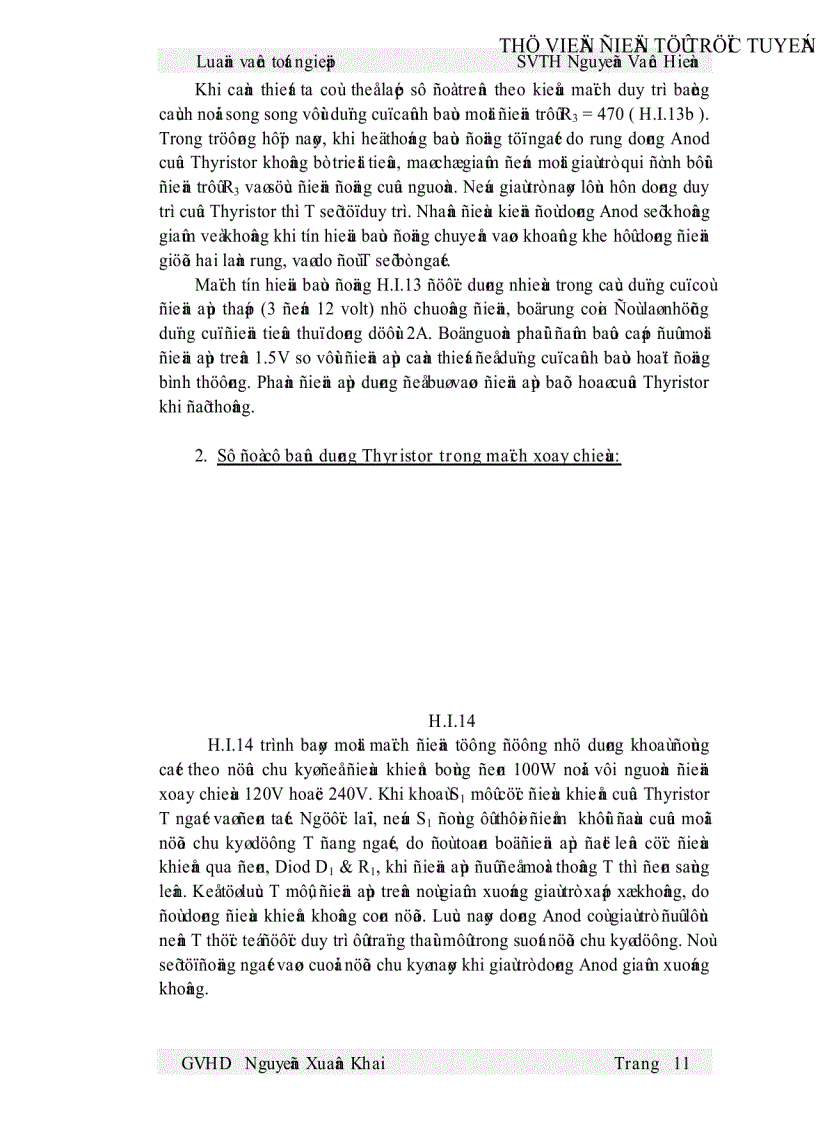 image for page Thiết kế và thi công một mô hình mạch kích dùng Thyristor trong thiết bị chỉnh lưu có điều khiển