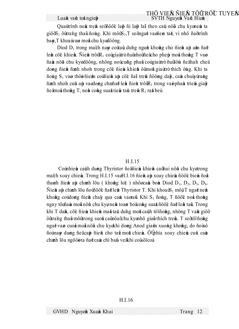 image for page Thiết kế và thi công một mô hình mạch kích dùng Thyristor trong thiết bị chỉnh lưu có điều khiển