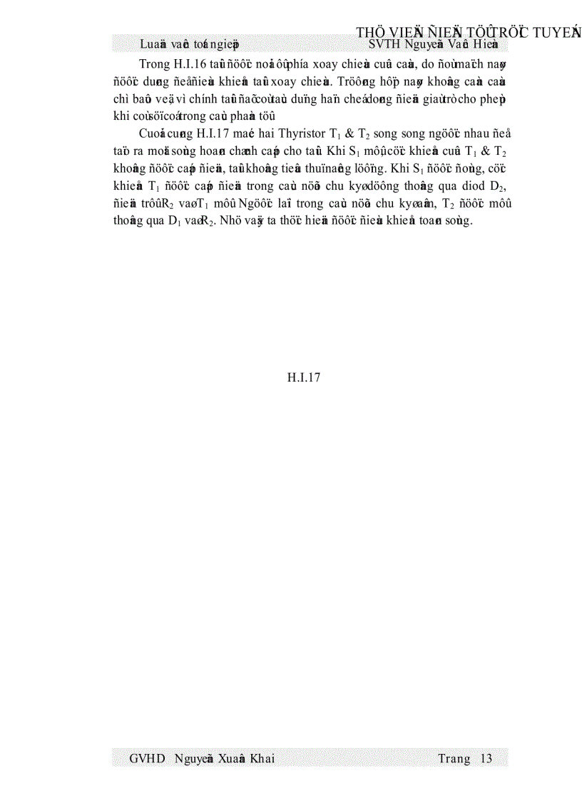 image for page Thiết kế và thi công một mô hình mạch kích dùng Thyristor trong thiết bị chỉnh lưu có điều khiển