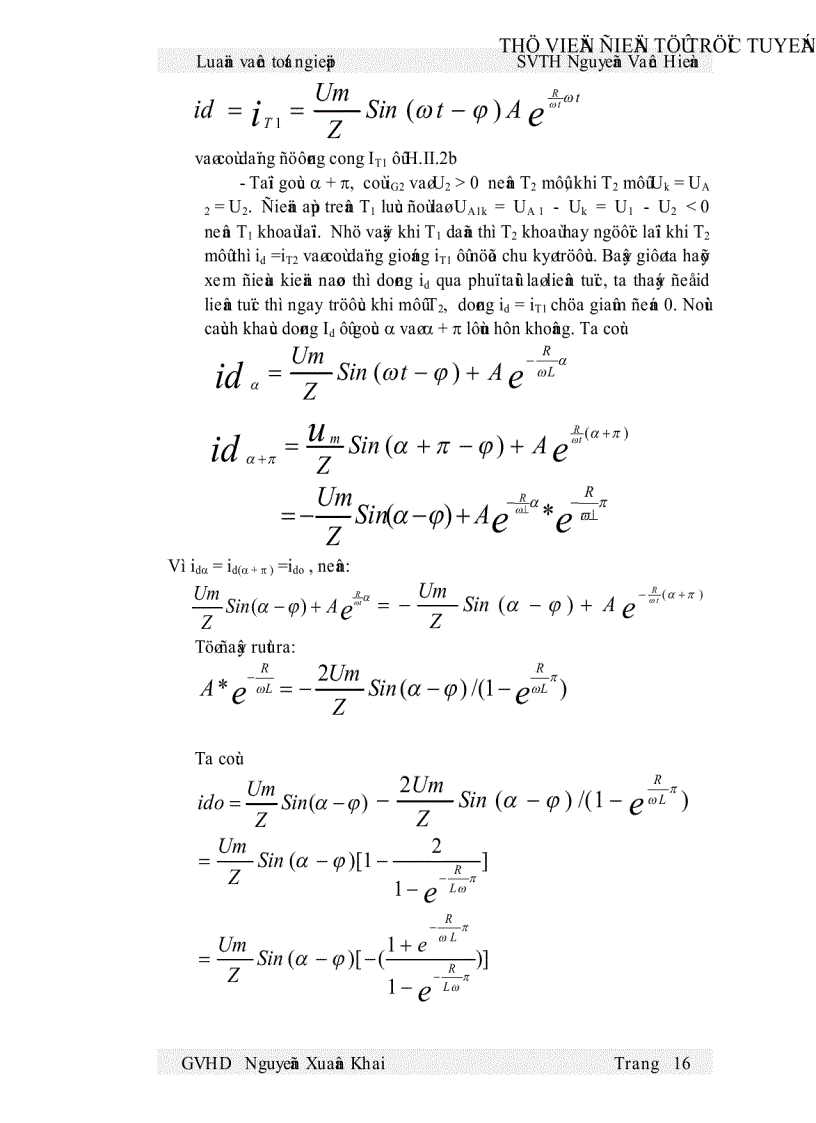 image for page Thiết kế và thi công một mô hình mạch kích dùng Thyristor trong thiết bị chỉnh lưu có điều khiển