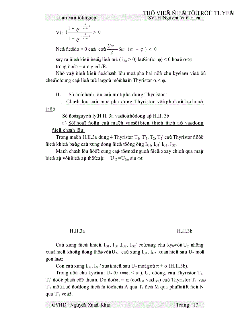 image for page Thiết kế và thi công một mô hình mạch kích dùng Thyristor trong thiết bị chỉnh lưu có điều khiển