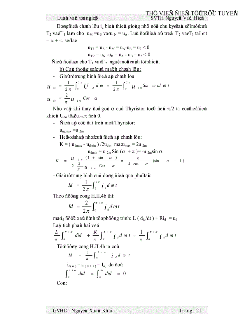 image for page Thiết kế và thi công một mô hình mạch kích dùng Thyristor trong thiết bị chỉnh lưu có điều khiển