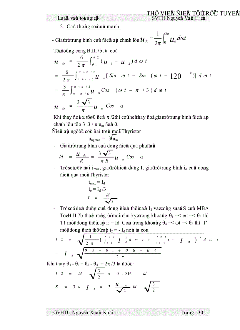 image for page Thiết kế và thi công một mô hình mạch kích dùng Thyristor trong thiết bị chỉnh lưu có điều khiển