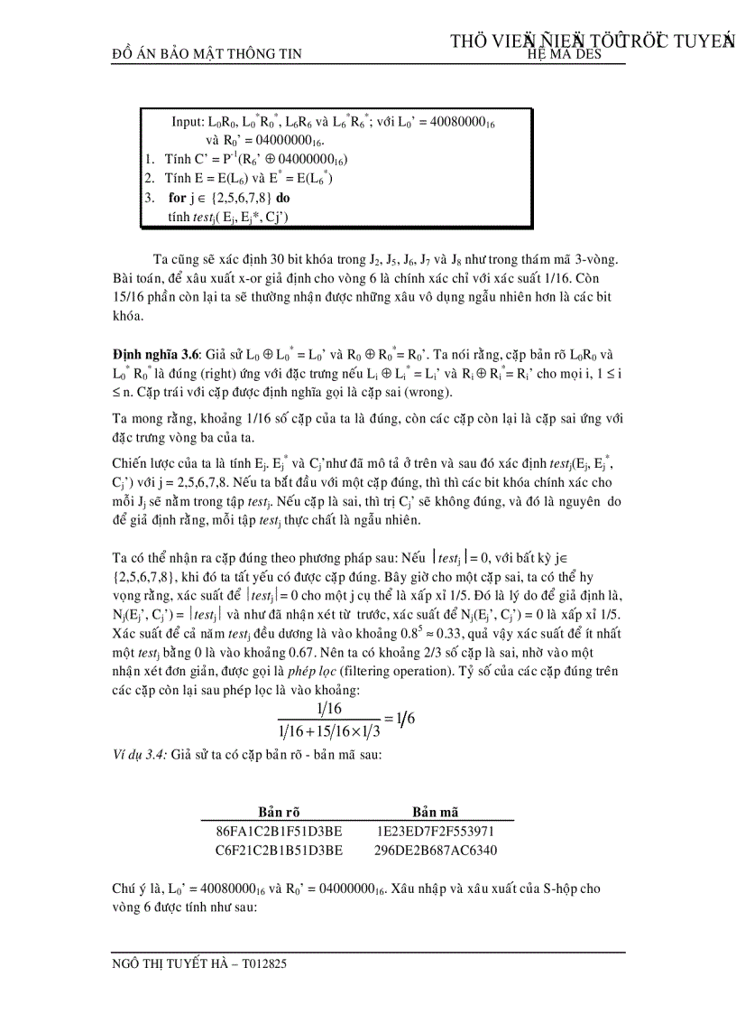 image for page Tìm hiểu hệ mã chuẩn cài đặt des và thám mã 3 vòng