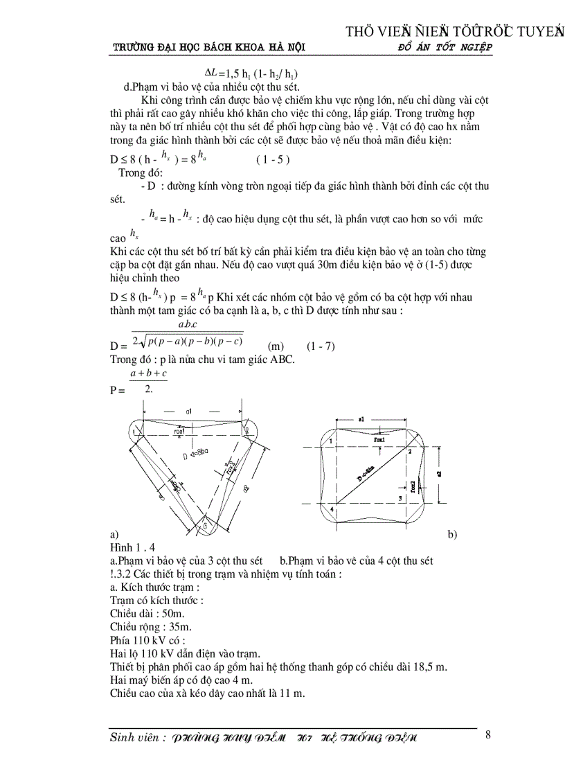 image for page Thiết kế hệ thống chống sét cho một trạm biến áp và đường dây cao áp dẫn tới trạm