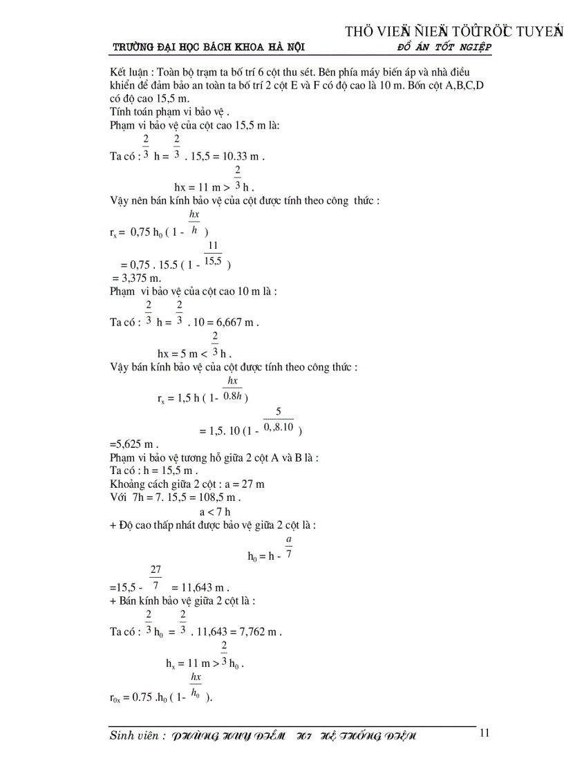 image for page Thiết kế hệ thống chống sét cho một trạm biến áp và đường dây cao áp dẫn tới trạm
