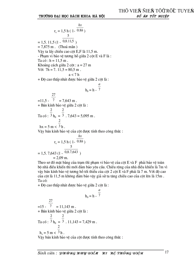 image for page Thiết kế hệ thống chống sét cho một trạm biến áp và đường dây cao áp dẫn tới trạm