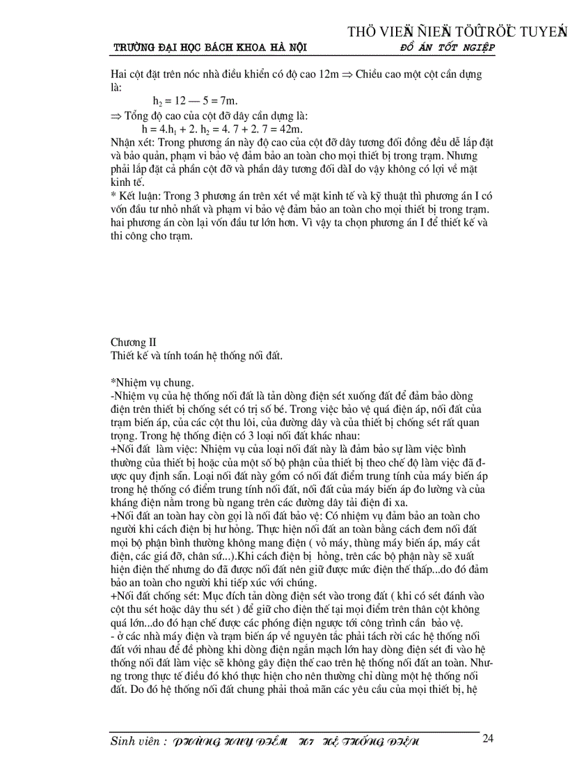 image for page Thiết kế hệ thống chống sét cho một trạm biến áp và đường dây cao áp dẫn tới trạm