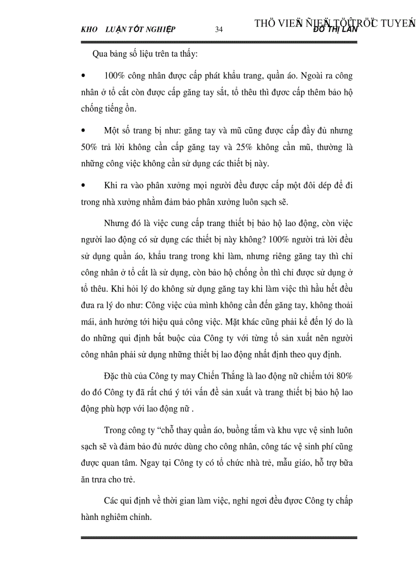 image for page Vai trò của Công đoàn trong việc cải thiện điều kiện lao động cho công nhân Qua khảo sát tại Công ty CP may Chiến Thắng