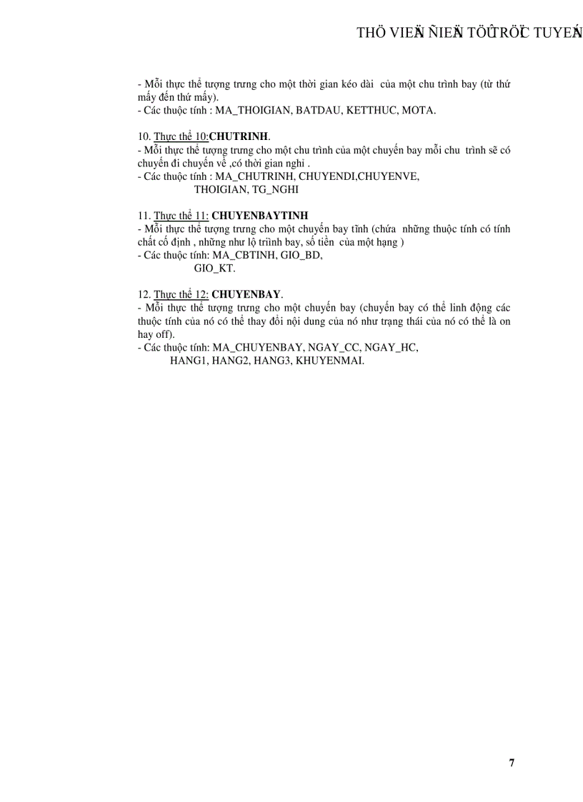 image for page Phân tích và thiết kế hệ thống Quản Lý Chuyến Bay Của Một Sân Bay