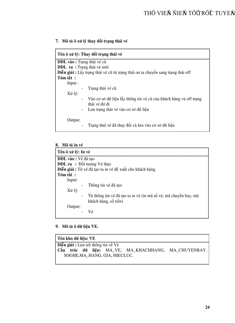 image for page Phân tích và thiết kế hệ thống Quản Lý Chuyến Bay Của Một Sân Bay