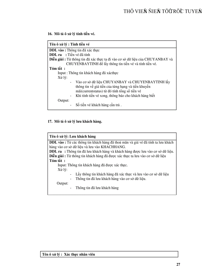 image for page Phân tích và thiết kế hệ thống Quản Lý Chuyến Bay Của Một Sân Bay