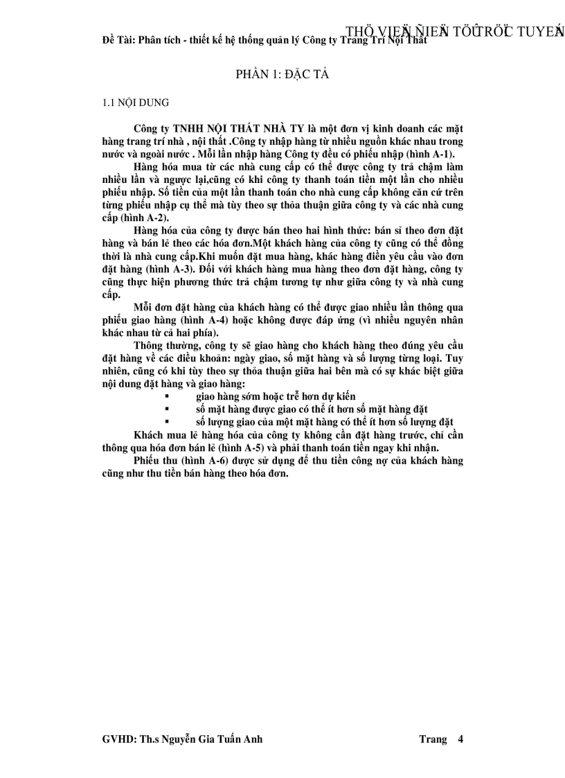 image for page Phân tích thiết kế hệ thống quản lý Công ty Trang Trí Nội Thất