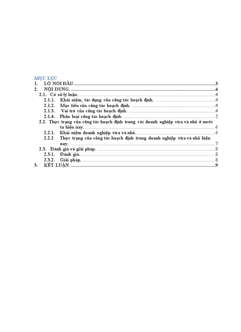image for page Thực trạng công tác hoạch định trong doanh nghiệp vừa và nhỏ ở nước ta gần đây