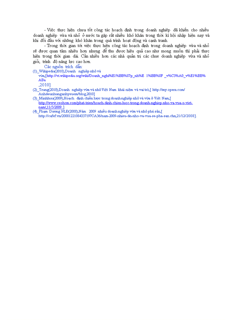 image for page Thực trạng công tác hoạch định trong doanh nghiệp vừa và nhỏ ở nước ta gần đây