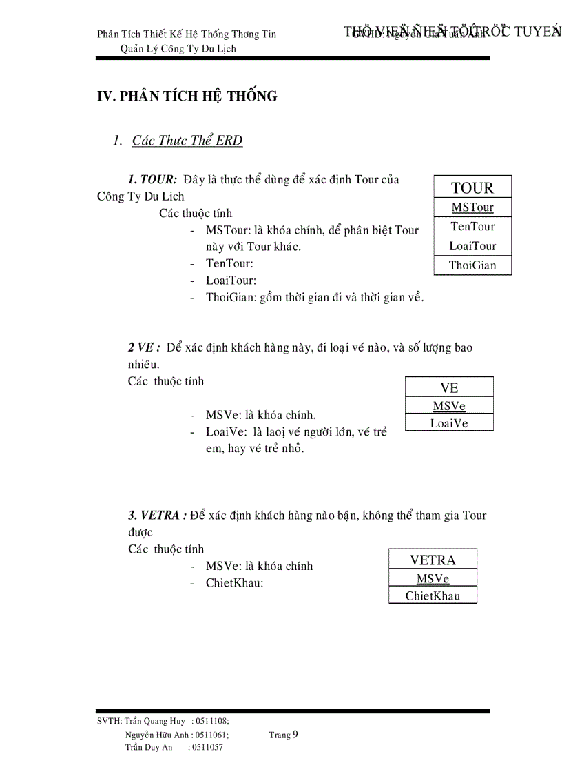 image for page Phân tích thiết kế hệ thống thông tin công ty du lịch