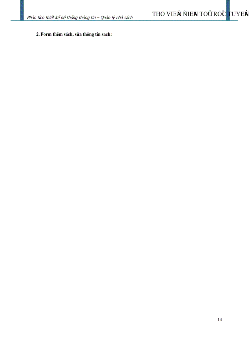 image for page Phân tích thiết kế hệ thống thông tin Quản lý nhà sách
