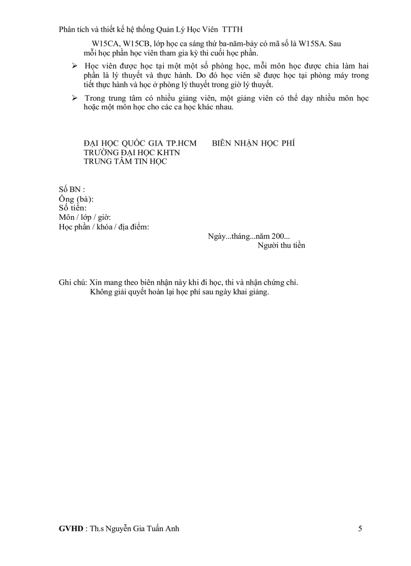 image for page Phân tích và thiết kế hệ thống quản lý học viên trung tâm tin học đại học Khoa Học Tự Nhiên