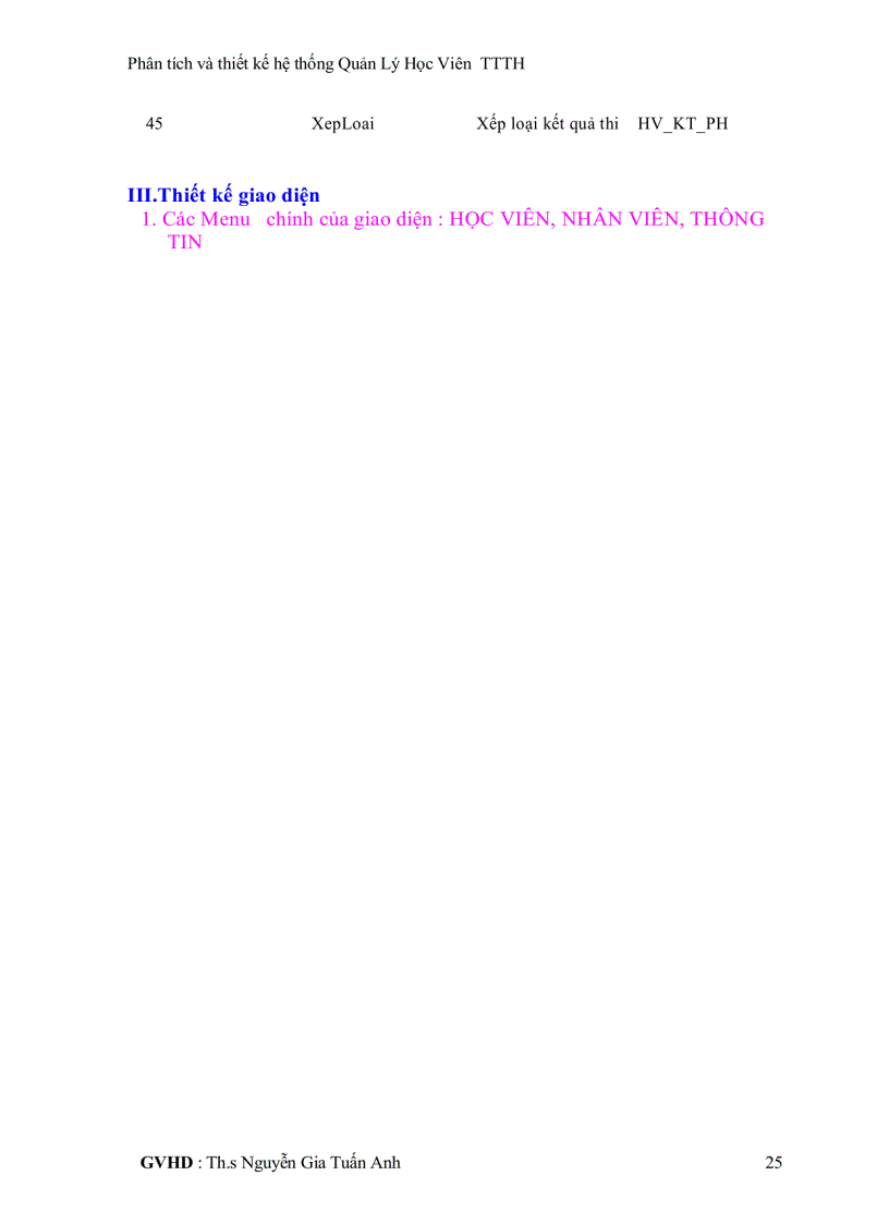 image for page Phân tích và thiết kế hệ thống quản lý học viên trung tâm tin học đại học Khoa Học Tự Nhiên