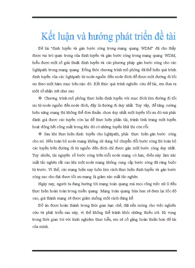 image for page Định tuyến và gán bước sóng trong mạng WDM