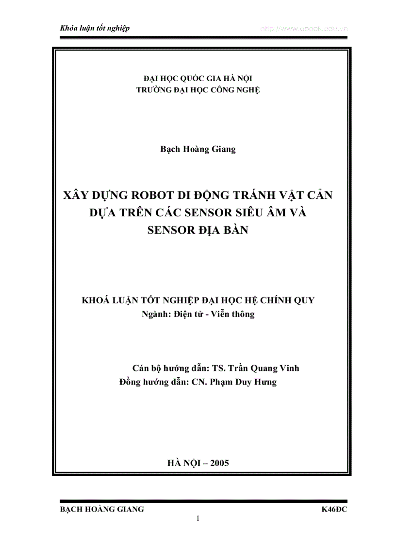 image for page Xây dựng robot di động tránh vật cản dựa trên các sensor siêu âm và sensor địa bàn