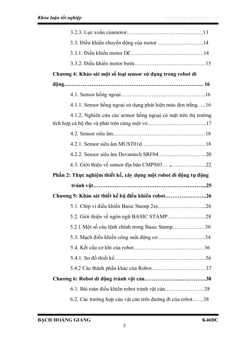 image for page Xây dựng robot di động tránh vật cản dựa trên các sensor siêu âm và sensor địa bàn