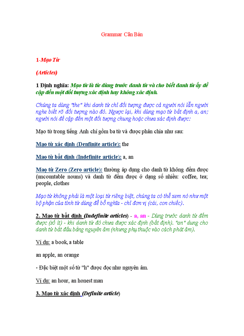 image for page Ngữ pháp tiếng anh căn bản