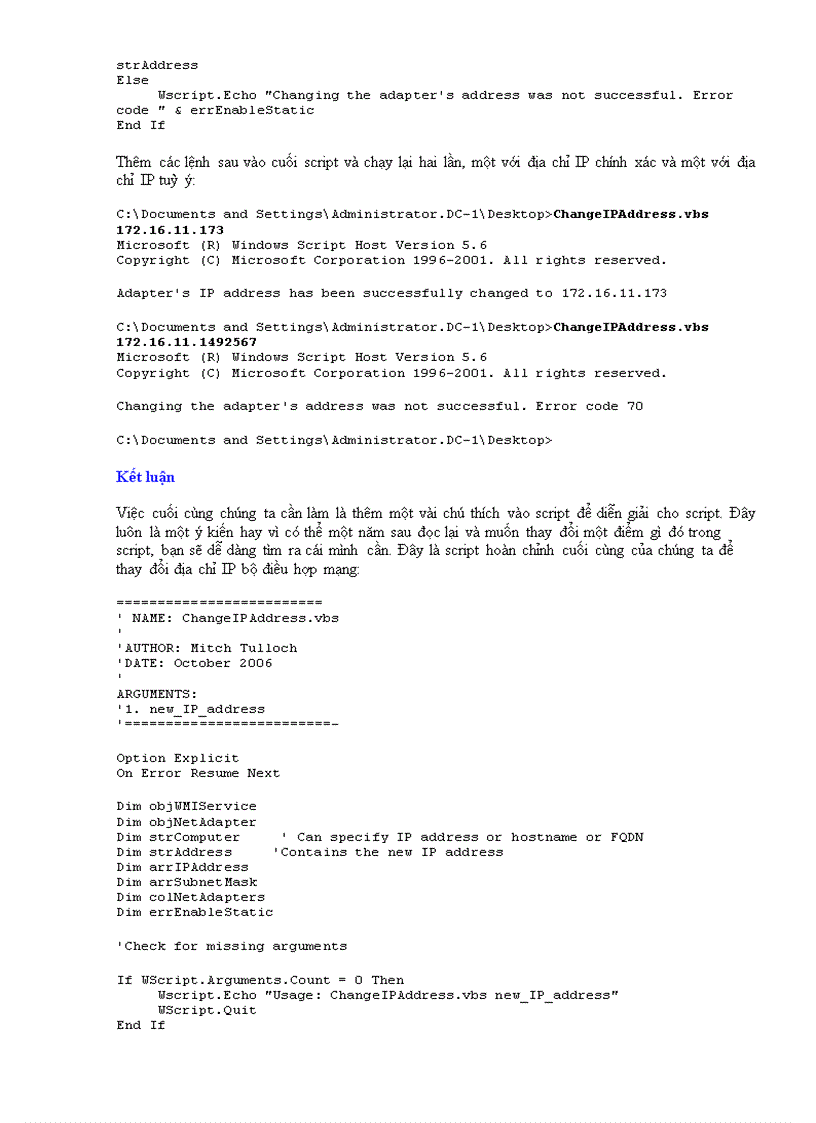 image for page Quản lý mạng trong Windows sử dụng Script