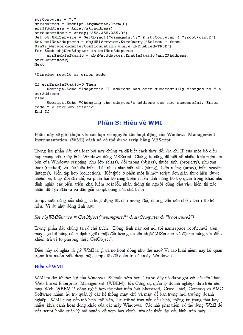image for page Quản lý mạng trong Windows sử dụng Script