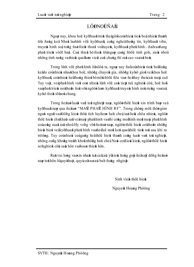 image for page Máy phát hình RF