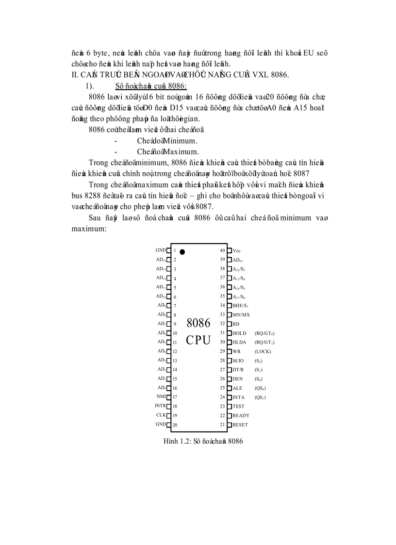 image for page Giao tiếp máy tính với kit vi xử lý 8086
