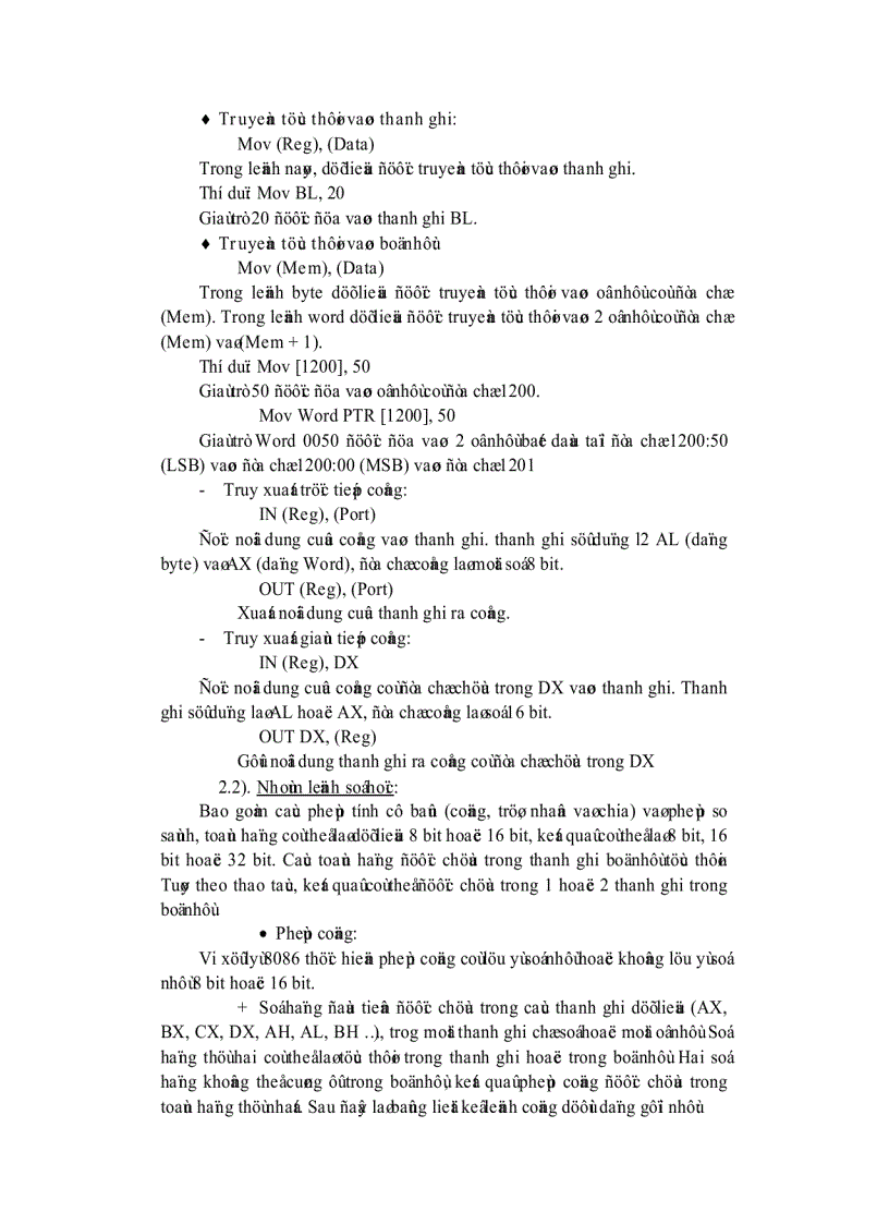 image for page Giao tiếp máy tính với kit vi xử lý 8086