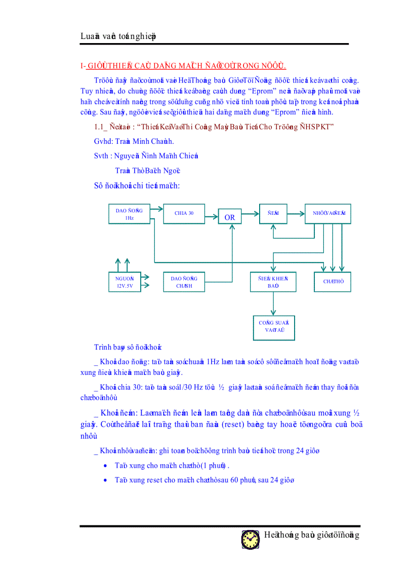 image for page Ứng dụng cpu z80 vào hệ thống báo giờ tự động